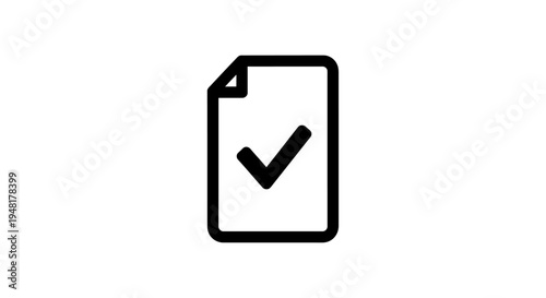Free Download Check mark on a document icon. - GFXLoad