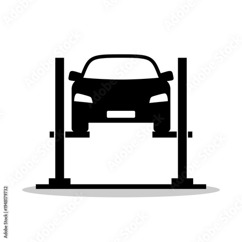 Garage Car Lift Icon with shadow