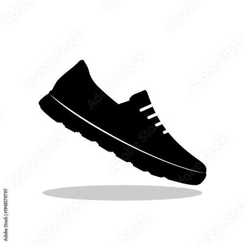 Running Sports Shoe icon with shadow