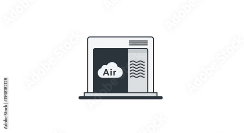 Air Conditioner Unit Closeup View.