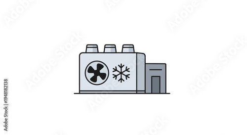 Air Conditioner Unit Close Up View.