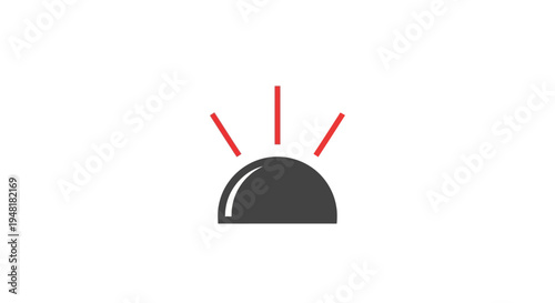 Alarm Light Warning Signal Icon.