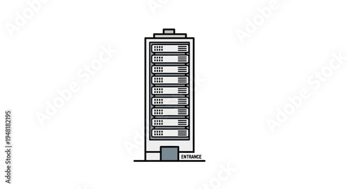 Apartment Building Architecture Design.