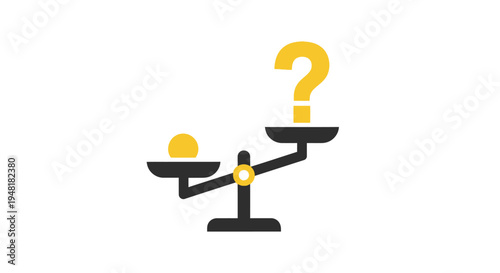 Balance Scale with Question Mark.