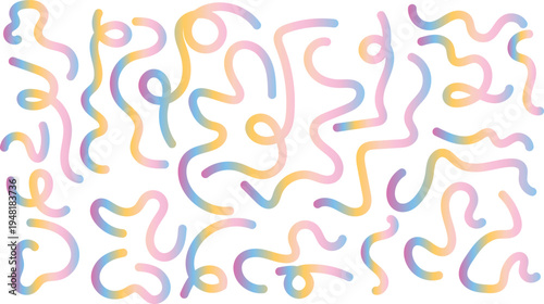 Soft Pastel Gradient Organic Shapes on White Background Keywords: abstract, art, background