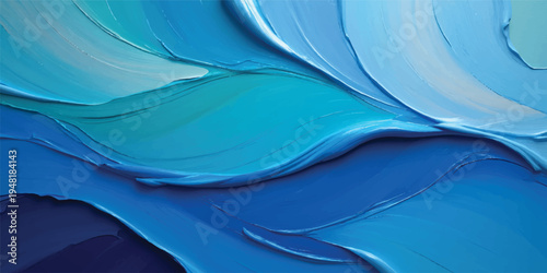 A soft blue abstract water background featuring futuristic wave patterns and light curves for a stylish business wallpaper design