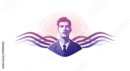 Illustration of a patriotic silhouette of Bhagat Singh with an eagle and Indian flag, symbolizing Martyrs Day in India with a colorful and artistic vector design