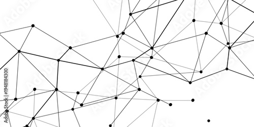 Vector Abstract neural network connection futuristic technology digital communication and complex science background and innovative design concept and modern creative pattern.