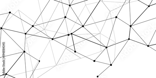 Vector Abstract intricate network geometry seamless connectivity conceptual design digital communication lines connection nodes and technological interface minimal artistic pattern.