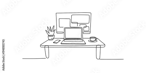 One Line Drawing of Electric Kitchen Toaster with Toasted Bread Slices for Morning Breakfast and Household Gadget Concept