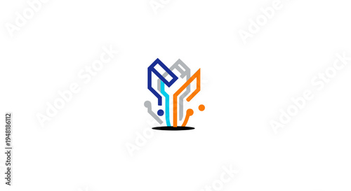 Colorful abstract geometric shape design.