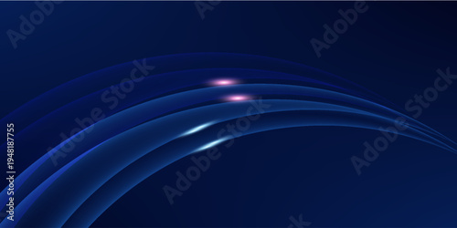 Abstract light neon curve technology background, Blue and Pink glowing lines background for presentation business or tech event poster EPS 10