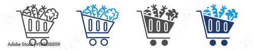shopping icon set multiple style