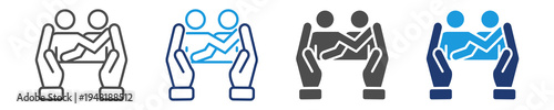 care of others icon set multiple style