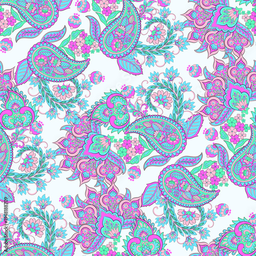 Paisley Seamless pattern fashion design. Vector pattern for textile design and fabrics.