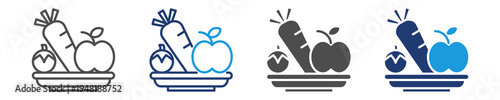 meal clean up icon set multiple style