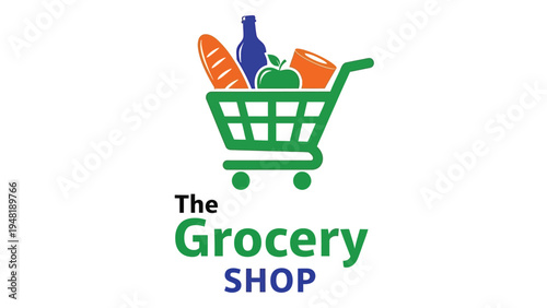 The grocery shop logo analysis and identification of key elements in the image