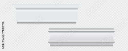 Classic Decorative Wall and Ceiling Molding Set – Elegant Crown Molding, Baseboard, and Architectural Trim Vector Collection