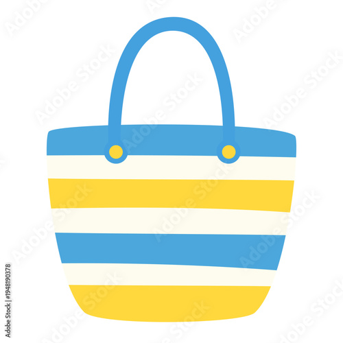 Striped Tote Bag: A stylish striped tote bag, perfect for carrying essentials. Featuring a vibrant design and durable construction, ideal for beach trips, shopping, or everyday use. 