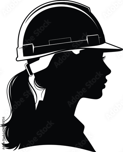 Soldier wearing helmet vector silhouette icon illustration