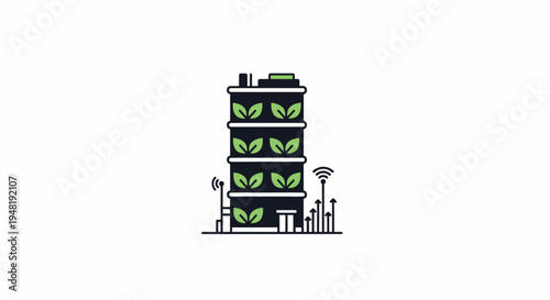 Eco friendly office building design concept.