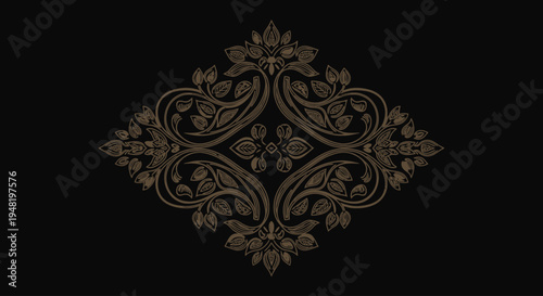 Intricate Ornate Floral Design Pattern.