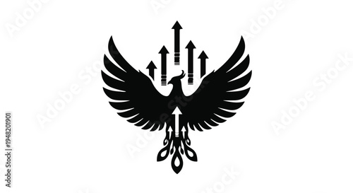 black eagle logo with arrows
