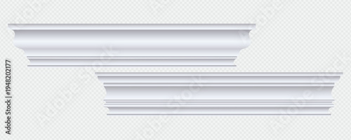 Classic Decorative Wall and Ceiling Molding Set – Elegant Crown Molding, Baseboard, and Architectural Trim Vector Collection