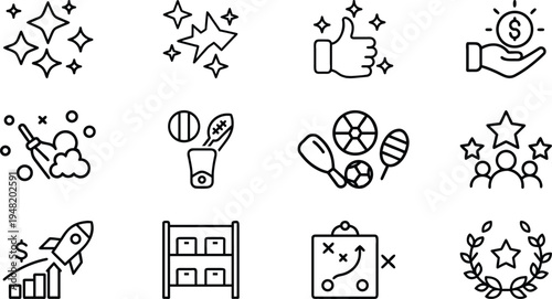 Black line of business success and sports