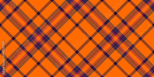 Ethnic pattern vector check, trendy texture seamless textile. Halloween fabric tartan background plaid in bright and dark colors.