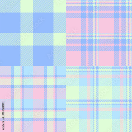 Plaid pattern set tailored for leggings and pants. Stylish tartan repeats elevate contemporary bottoms. Vector format allows scalability.