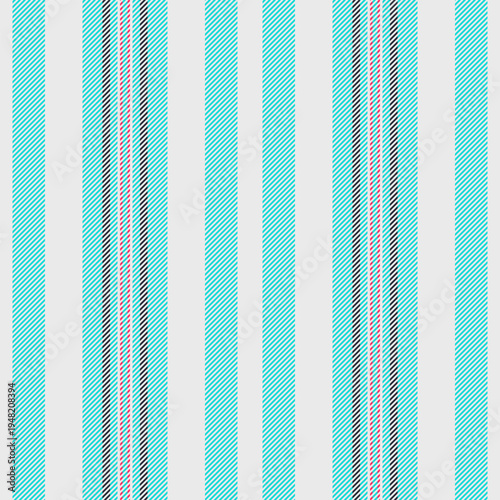 Bale texture vertical pattern, cozy stripe background fabric. Covember seamless textile lines vector in white and teal colors.