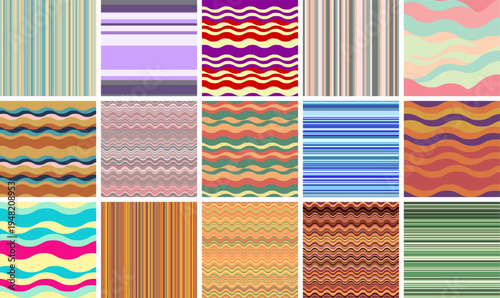 Striped abstract artwork offering vibrant movement, balanced composition, modern visual language, decorative flexibility, seamless usability.