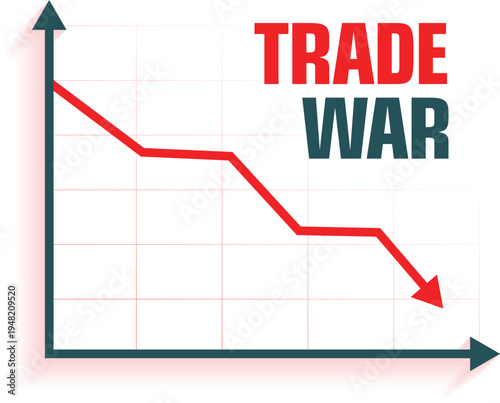 global financial crisis trade war downfall graph design