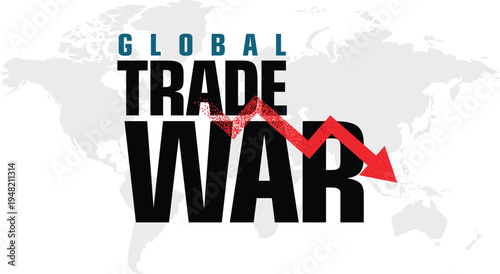 global trade war economy crisis background design