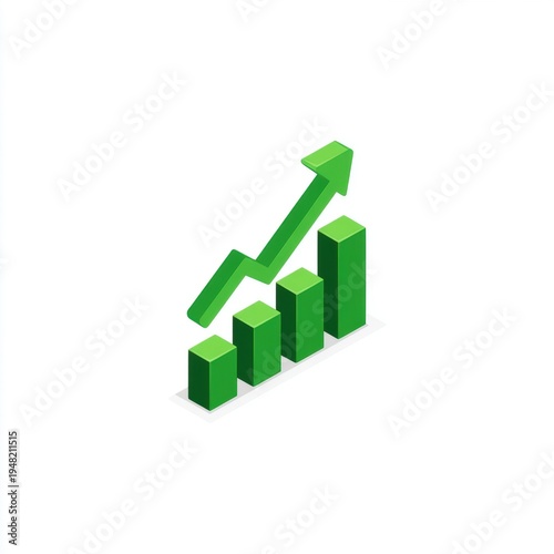 Free Download Ascending Green Bar Chart: A vibrant green bar chart, symbolizing growth, progress, and upward momentum in a visual representation of success and improvement. - GFXLoad