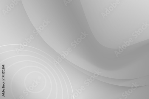 Clean white and gray abstract background with smooth curves and ripples