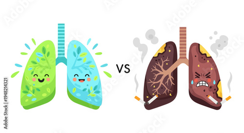 Vibrant Healthy Lungs vs