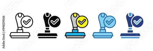 Approval Mark  Icon Set Multiple Style Collection