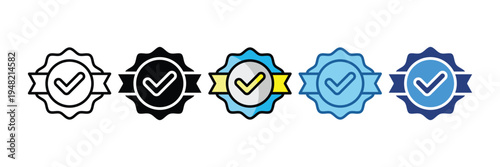 Valid Checkmark  Icon Set Multiple Style Collection