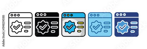 Confirmed Status  Icon Set Multiple Style Collection