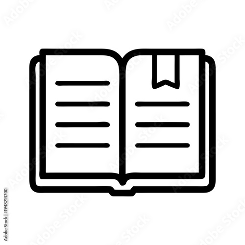 Vector illustration of an open book icon