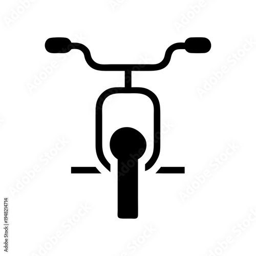 Vector bicycle handlebar and fork icon