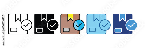 Delivery Confirmed  Icon Set Multiple Style Collection
