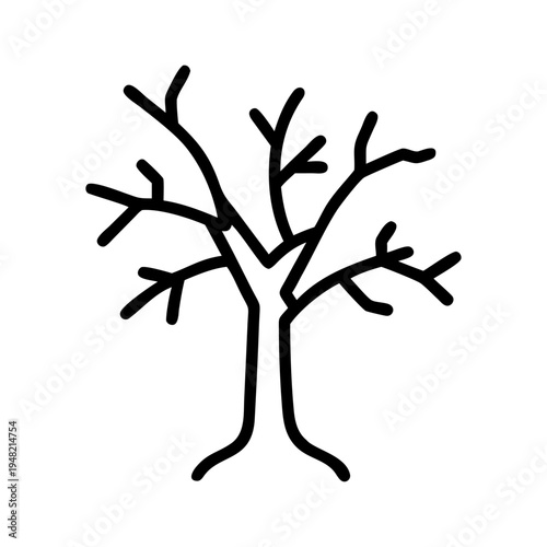 Vector bare tree branch icon