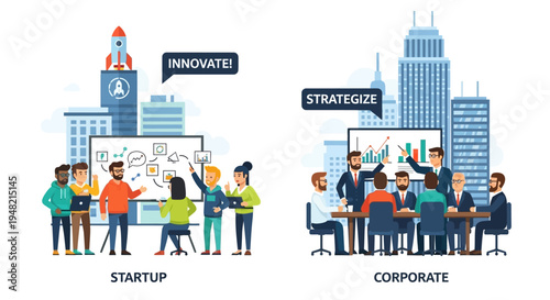 Startup vs Corporate Exploring the distinct environments of innovation and established business operations