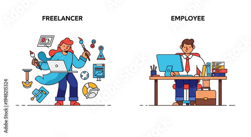 Comparing Professional Paths The Dynamic Work-Life Balance of Freelancers Versus Traditional Corporate Employees