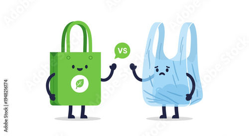 Sustainable Shopping Reusable Green Bag Championing Over Disposable Plastic for a Cleaner Planet