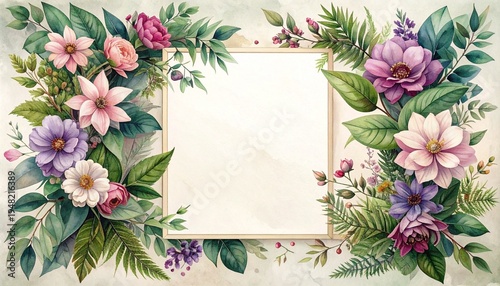Floral Frame: A beautiful floral frame that is perfect for any occasion. The frame features a variety of flowers and greenery, which provides a natural and fresh look.