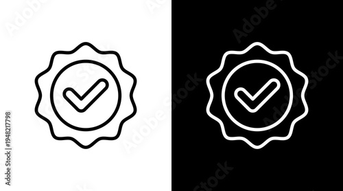 Verified Badge  White Icon Set Design